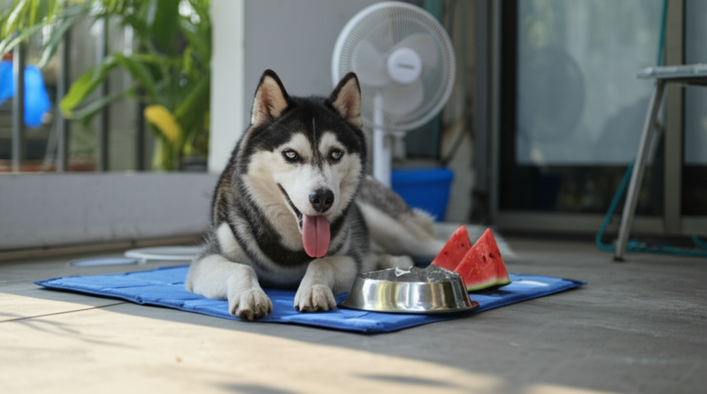 Giữ mát cho Husky trong mùa hè – Tránh sốc nhiệt hiệu quả