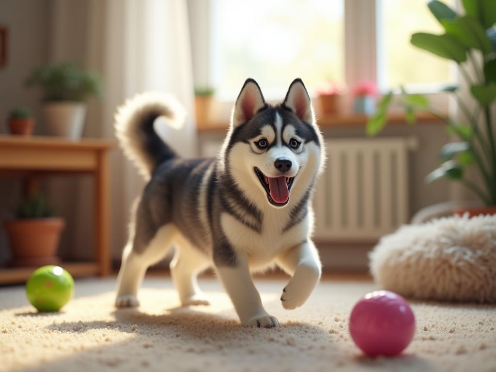 Bí Quyết Giữ Husky Vui Vẻ Trong Căn Hộ Nhỏ