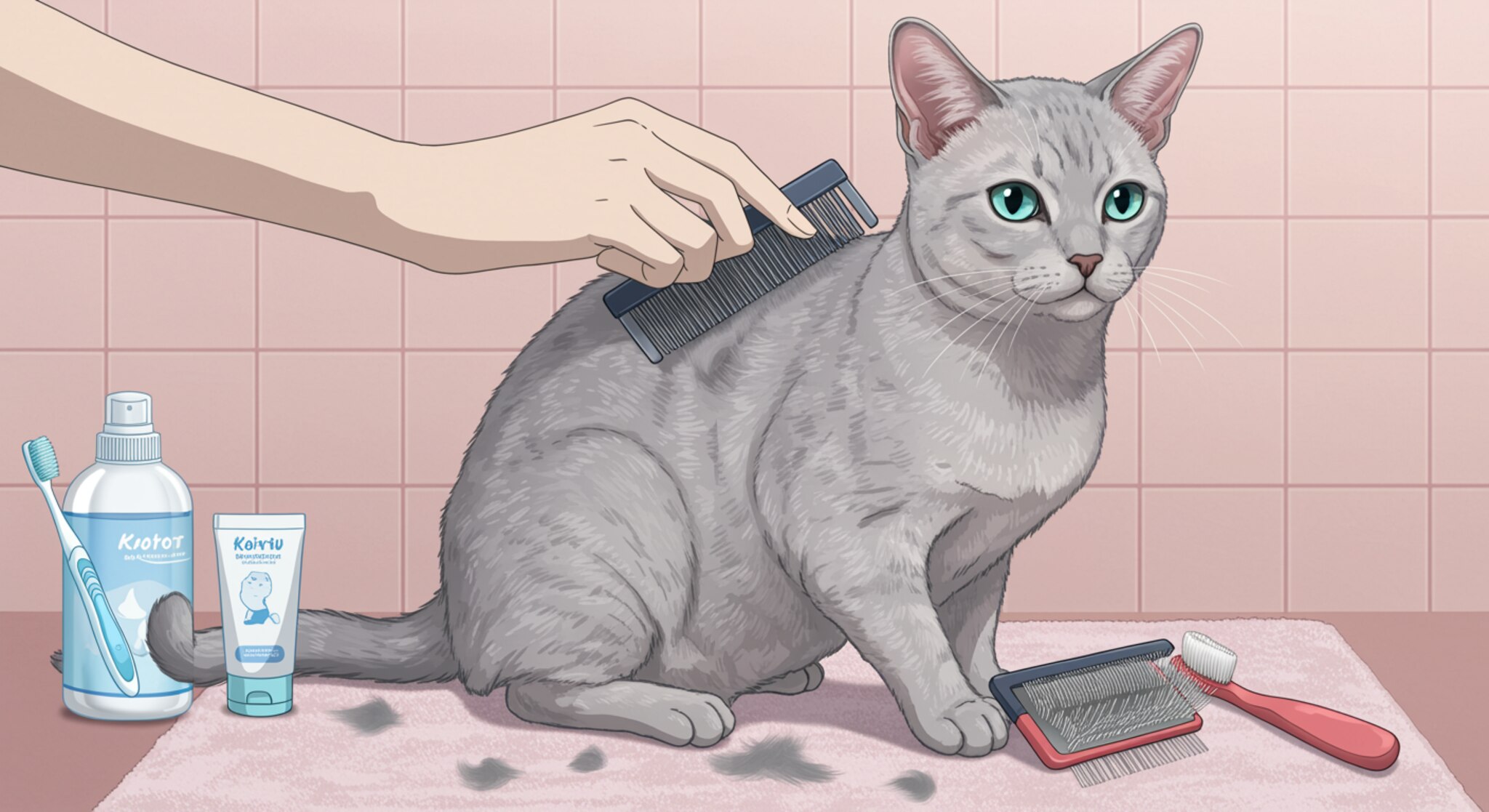 Mèo Korat – Chăm sóc bộ lông ngắn và vệ sinh răng miệng đúng cách