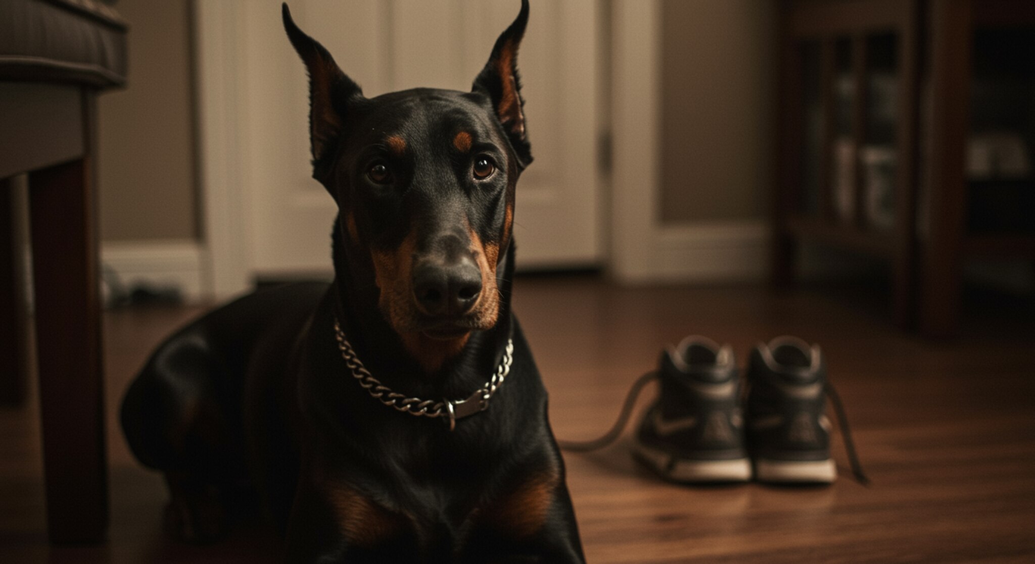 Giúp Chó Doberman Không Cắn Giày Dép Khi Ở Nhà Một Mình
