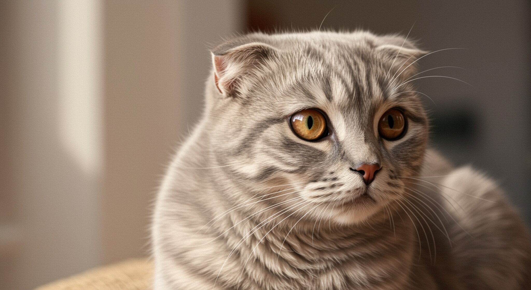 Chăm sóc lông và tai cho mèo Scottish Fold