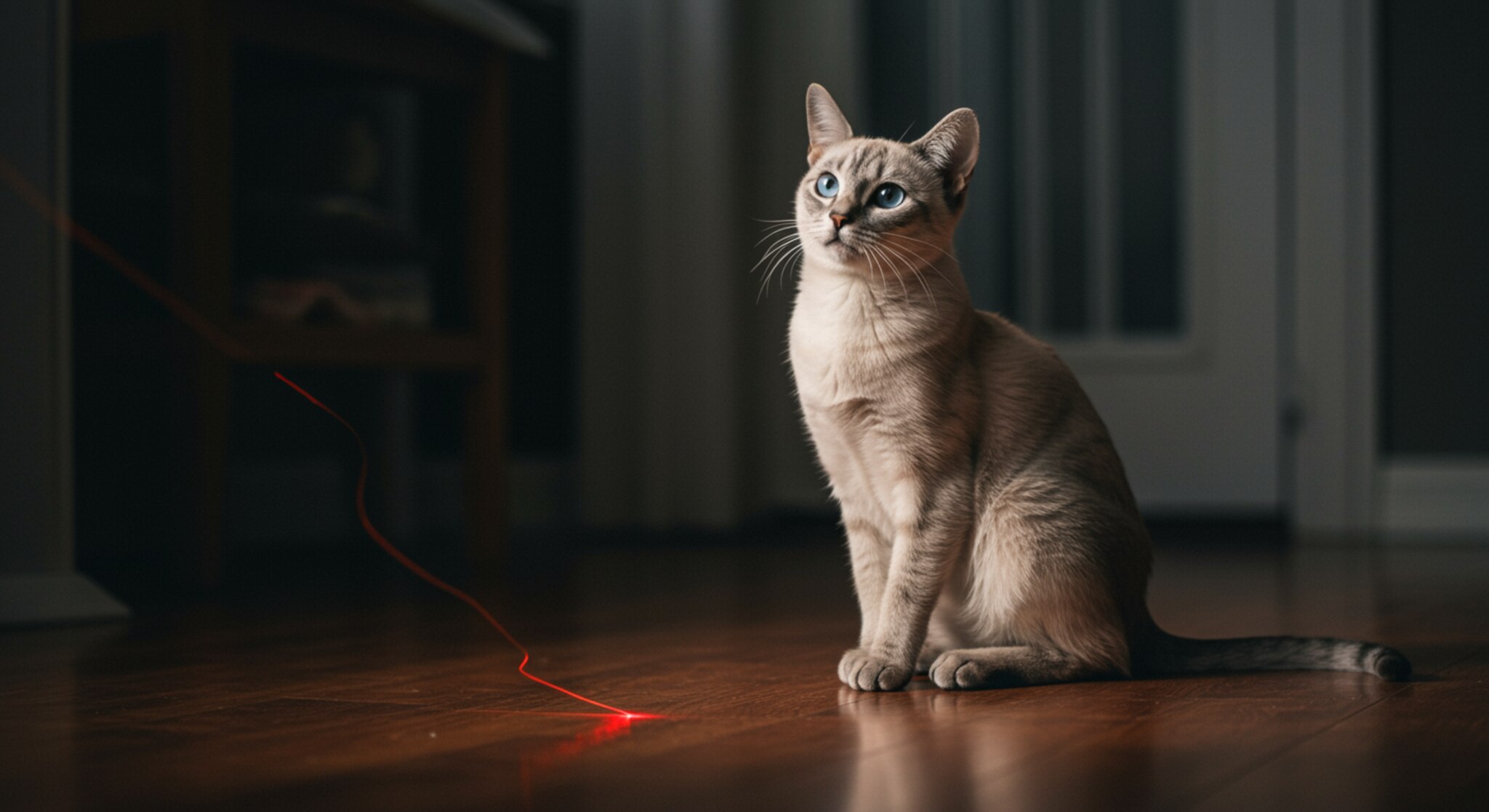 Dạy Mèo Tonkinese Không Đuổi Theo Bóng Đèn Lazer Quá Lâu