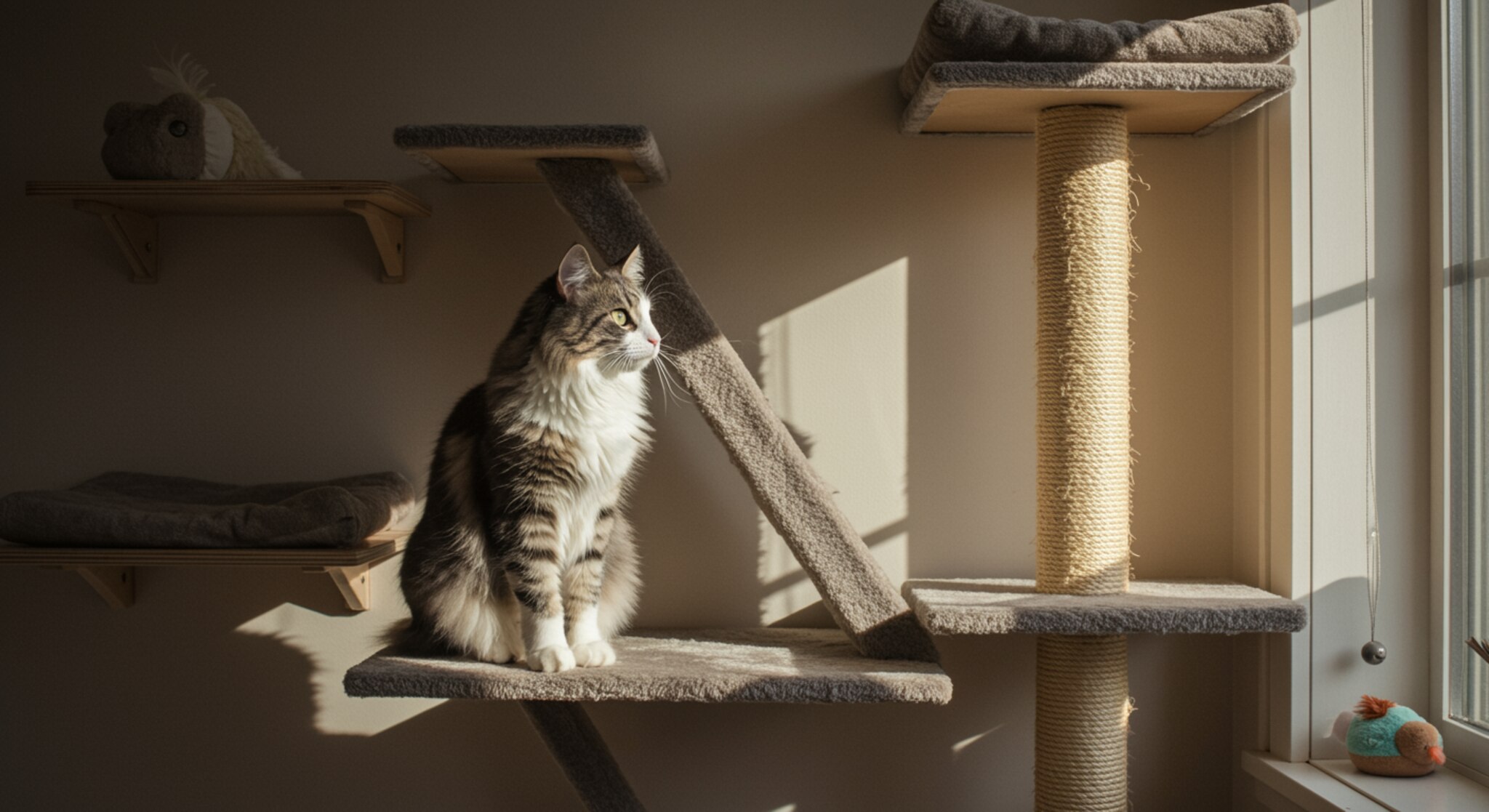 Cách Tạo Khu Vực Leo Trèo An Toàn Cho Mèo Norwegian Forest