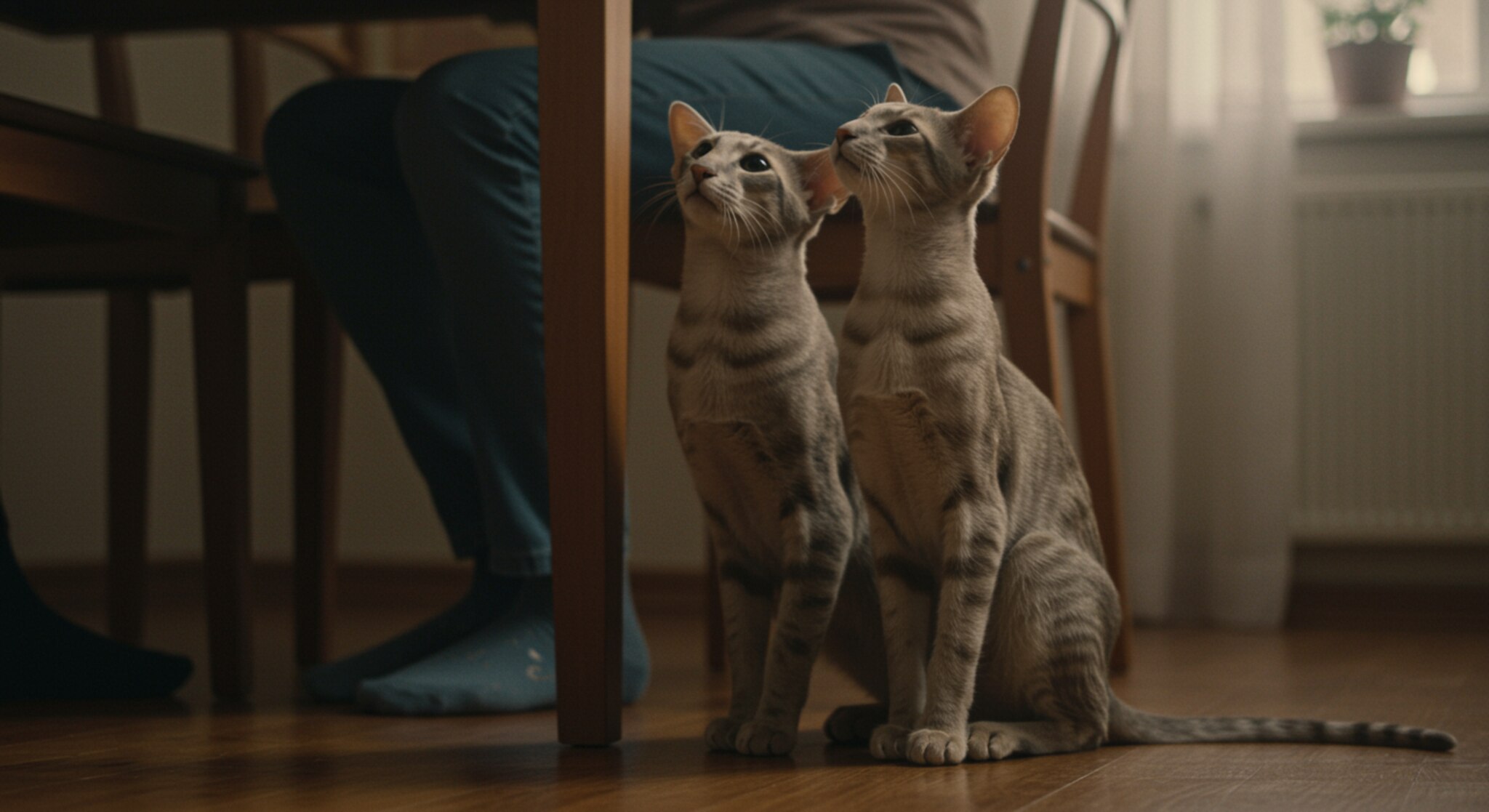 Dạy Mèo Oriental Shorthair Ngưng “Đòi Hỏi” Khi Bạn Ăn Cơm