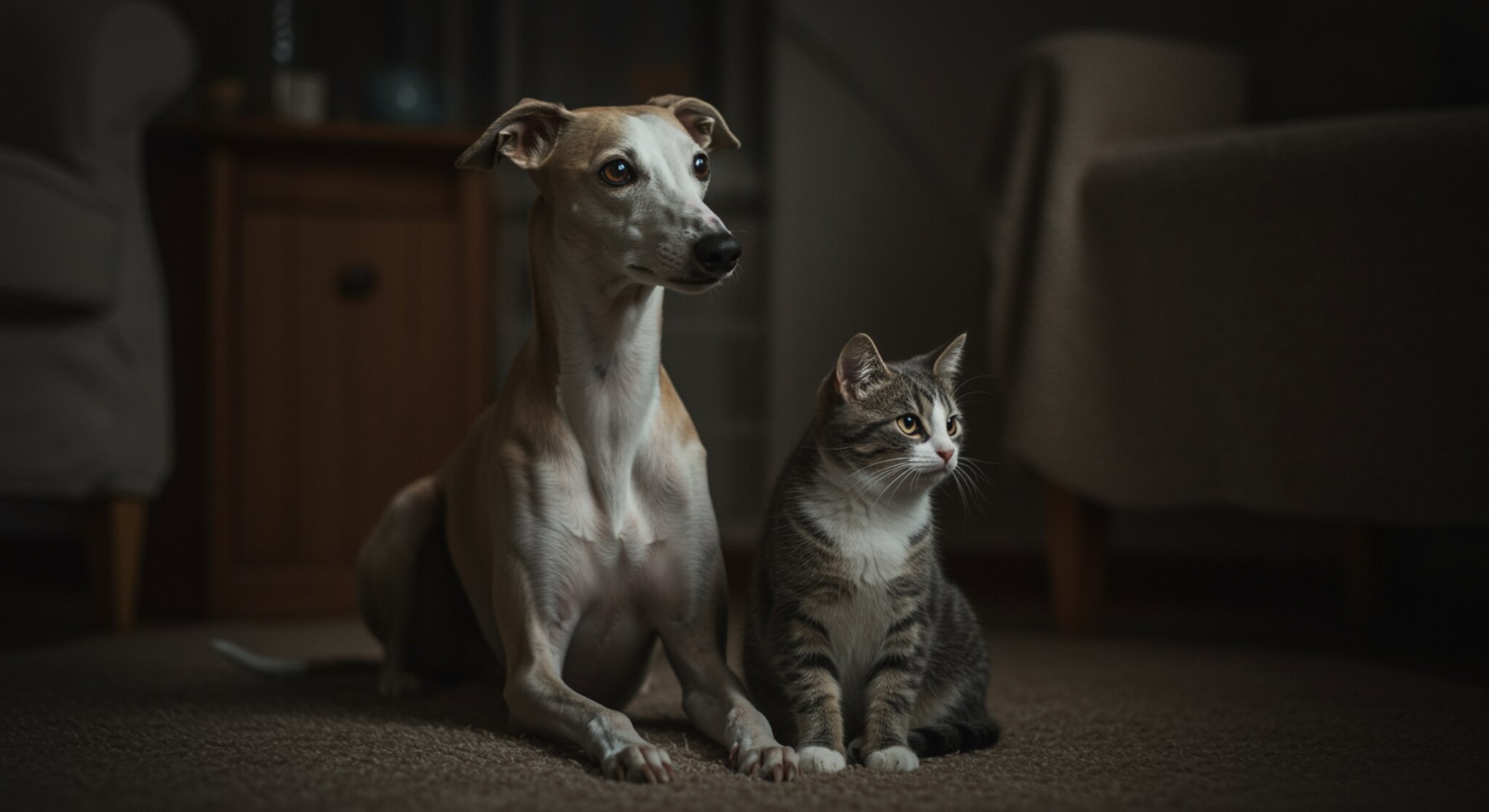 Chó Whippet Và Cách Dạy Chúng Không Đuổi Theo Mèo Trong Nhà