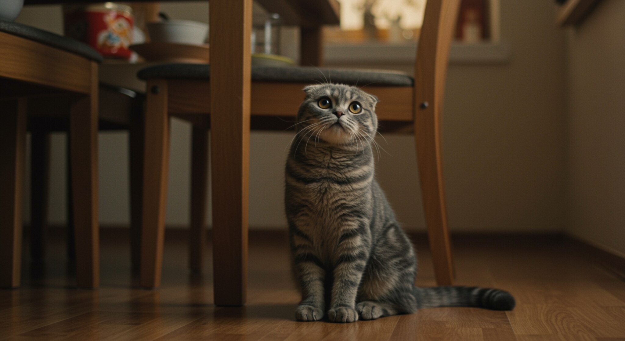 Dạy Mèo Scottish Fold Không Leo Lên Bàn Ăn