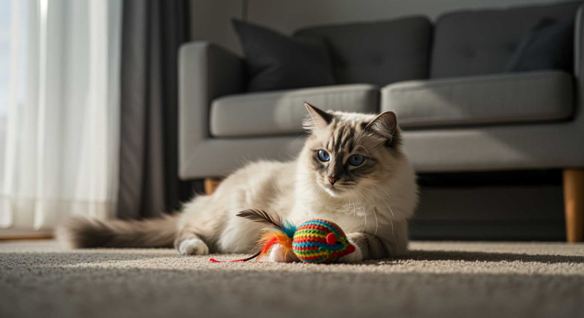 Huấn Luyện Mèo Ragdoll Chơi Một Mình Khi Chủ Bận