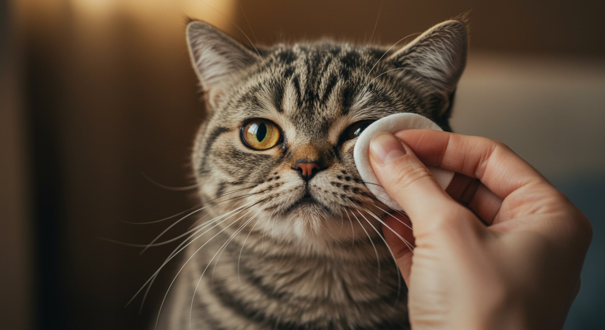 Vệ Sinh Khu Vực Mắt Cho Mèo Exotic Shorthair