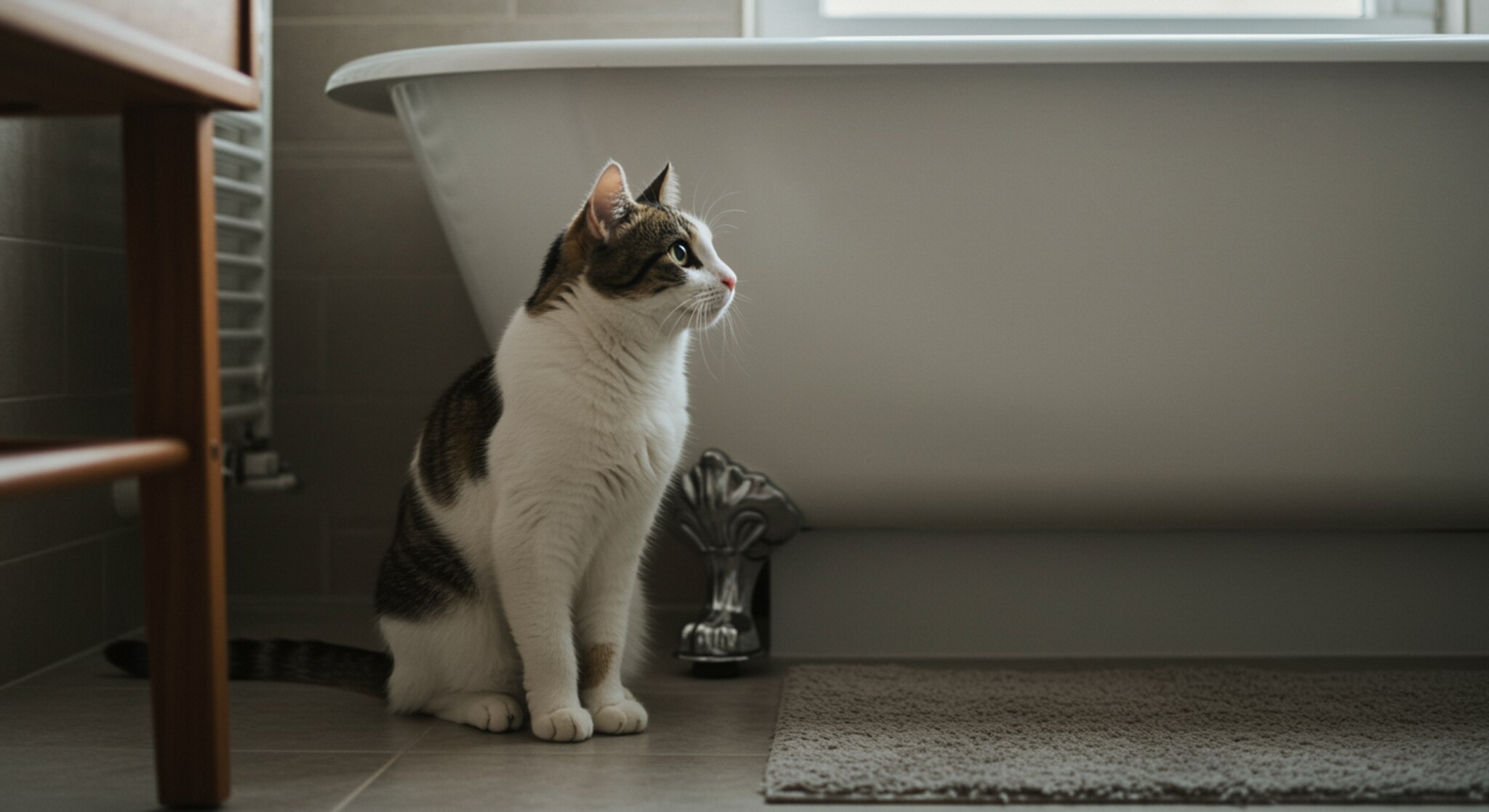 Dạy Mèo Turkish Van Không Tự Ý Nhảy Vào Bồn Tắm