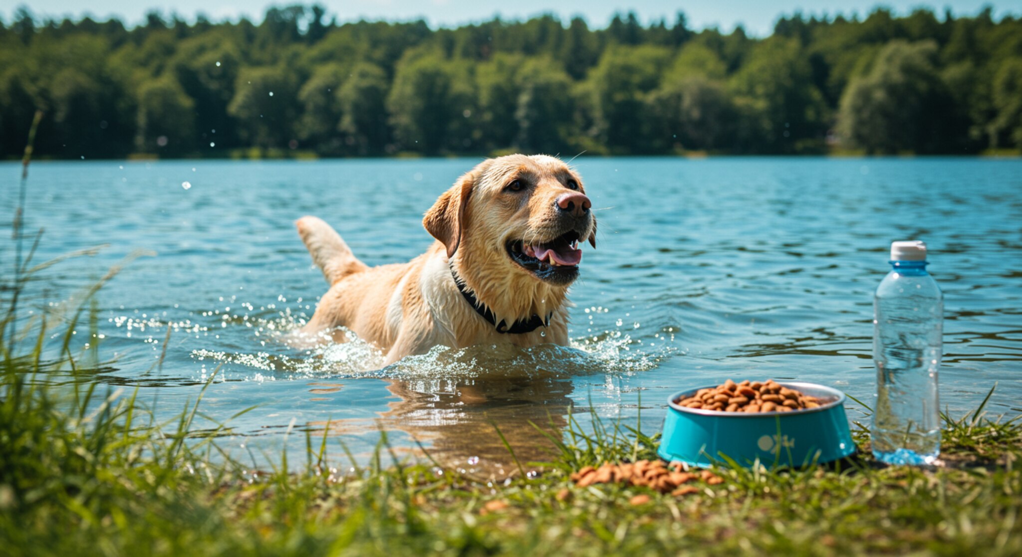 Dinh Dưỡng Cho Chó Labrador Hay Bơi Lội Mỗi Ngày