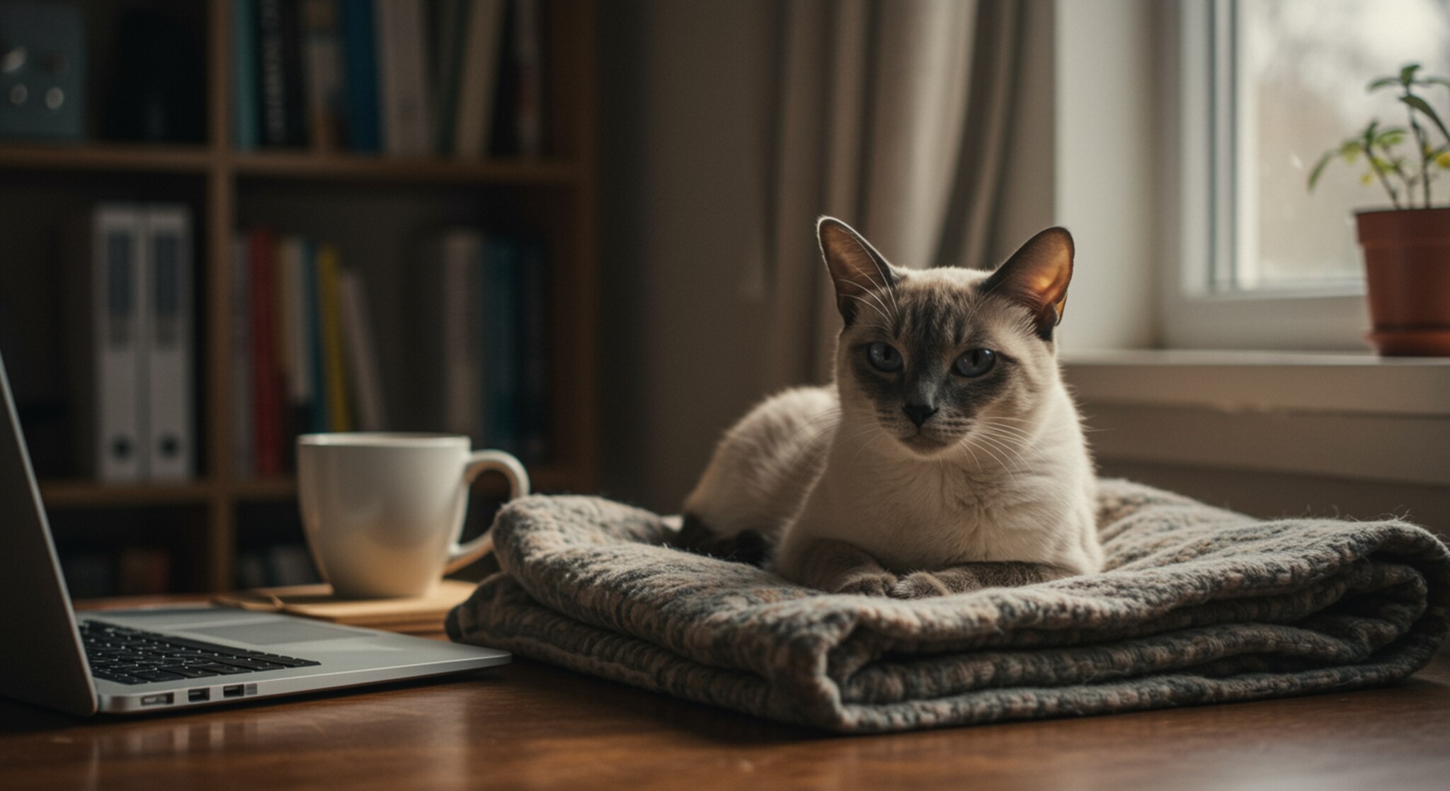 Mèo Tonkinese Có Học Được Cách Ở Yên Khi Chủ Làm Việc Không?